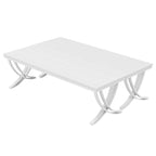 Table de conférence rectangulaire 8 à 12 places, blanche / chêne / marron / noire — pieds standards ou en X, lot de 2