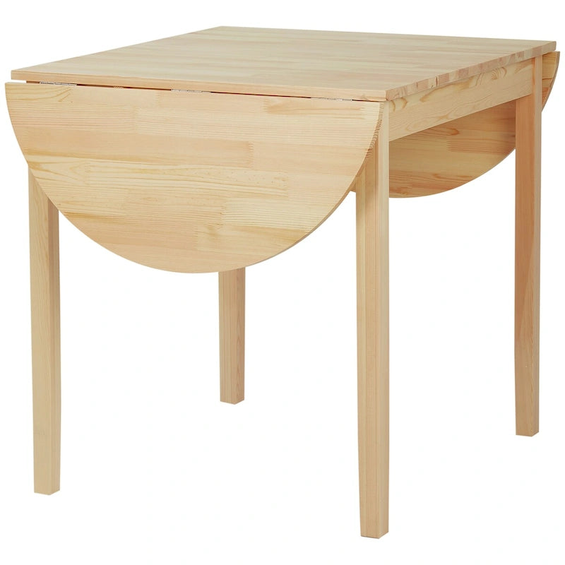 Table à manger avec abattants, 2 personnes, pin massif