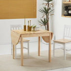 Table à manger avec abattants, 2 personnes, pin massif