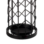 Porte-parapluies en métal noir avec égouttoir — Intérieur/extérieur, 1 compartiment