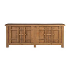 Bahut 4 portes marron – Bois d'orme recyclé, 4 places assises