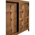 Bahut 4 portes marron – Bois d'orme recyclé, 4 places assises
